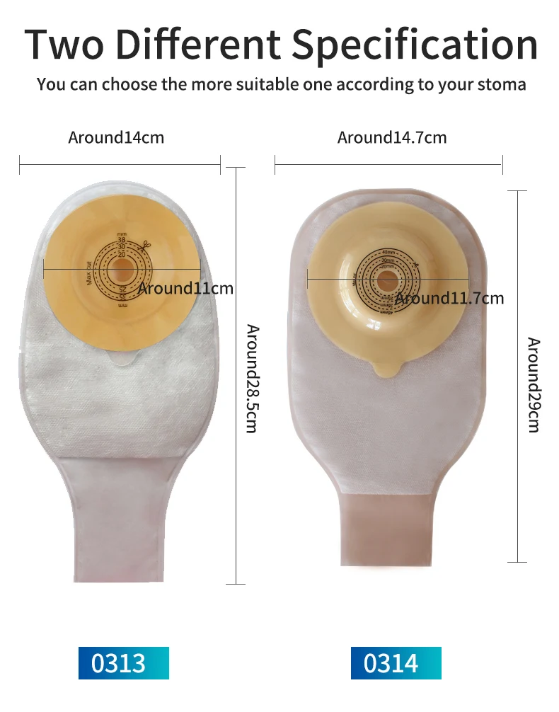 Convex Baseplate Ostomy Stoma Bag With Anitbackflow Ce Surgical Supplies Medical Materials