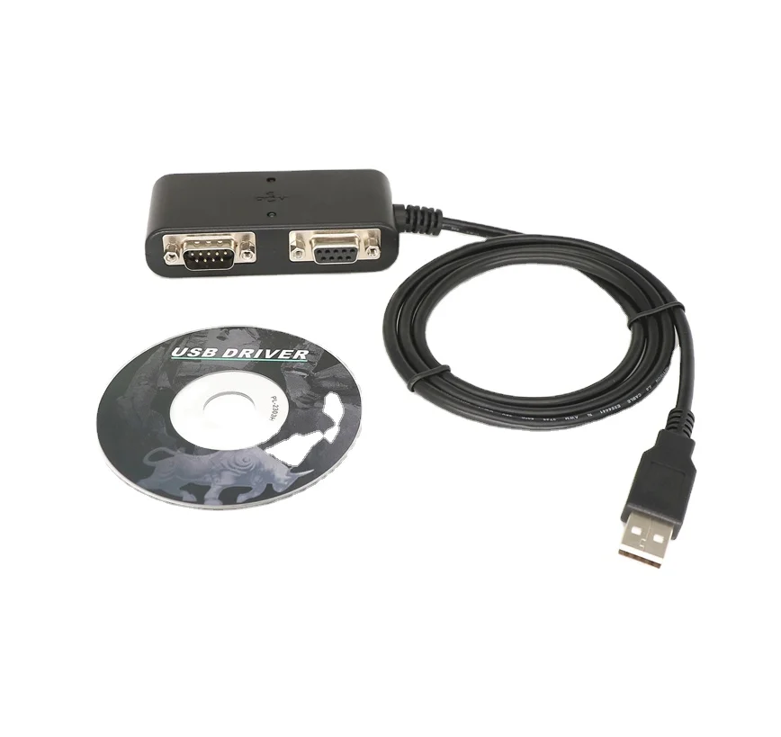 USB to Dual Twin 2 Port DB9 Adapter Cable