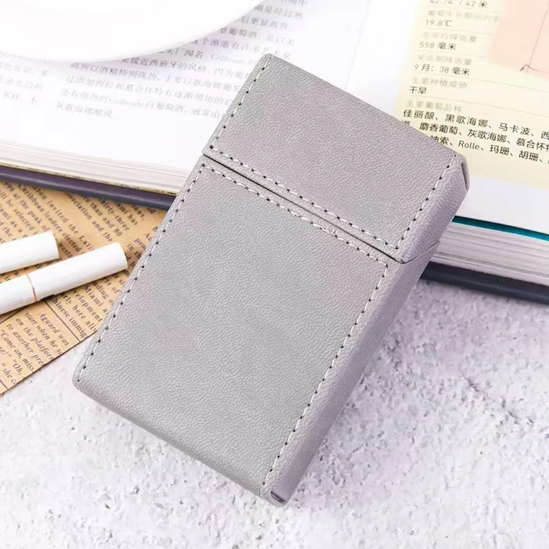 Factory Hot-Selling DIY Small Gift Cigarette Case PU Leather Flip-Top Customizable Logo preview 2