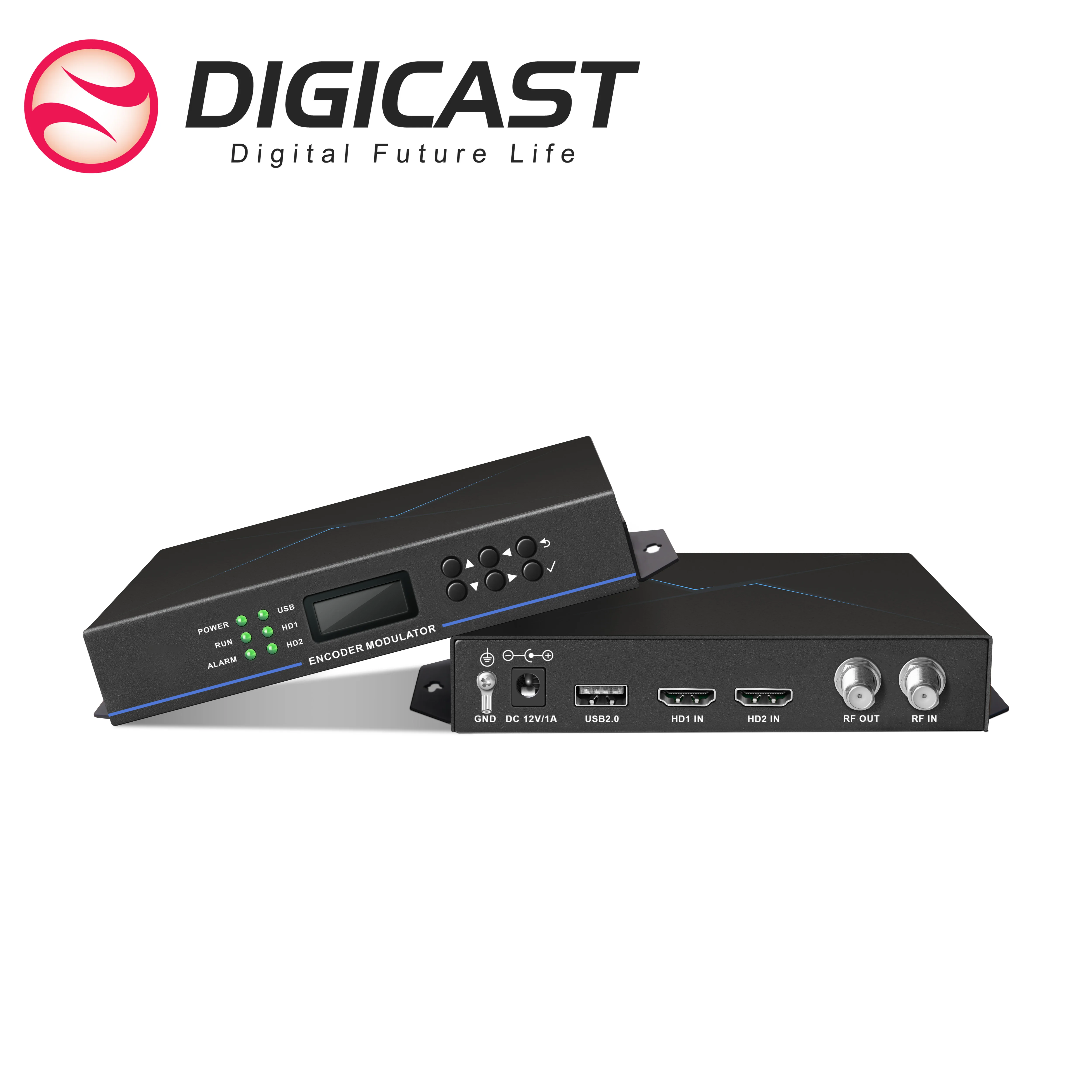 Mini Digital Tv Modulator H.264 1080p 2 Channels Hd Encoder Modulator ...