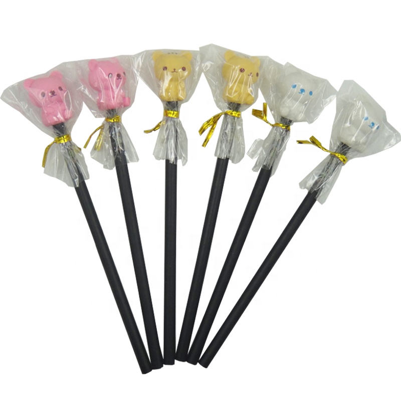 Смешанные 3d Животные дизайн карандаш Топпер ластик индивидуальные канцелярские принадлежности для детей и