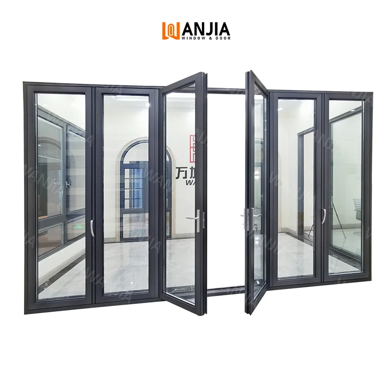 Bulk Bifold Doors Aluminium Folding Patio Exterior Aluminum Bi Folding Glass Door Accordion Doors