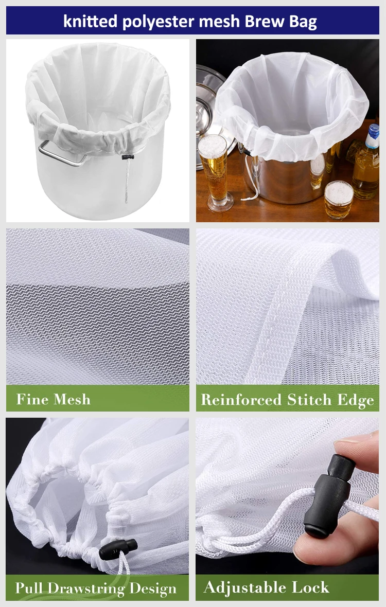 Nylon Polyester Mesh Food Grade Brew Filter Bag Used For The Brew In A ...