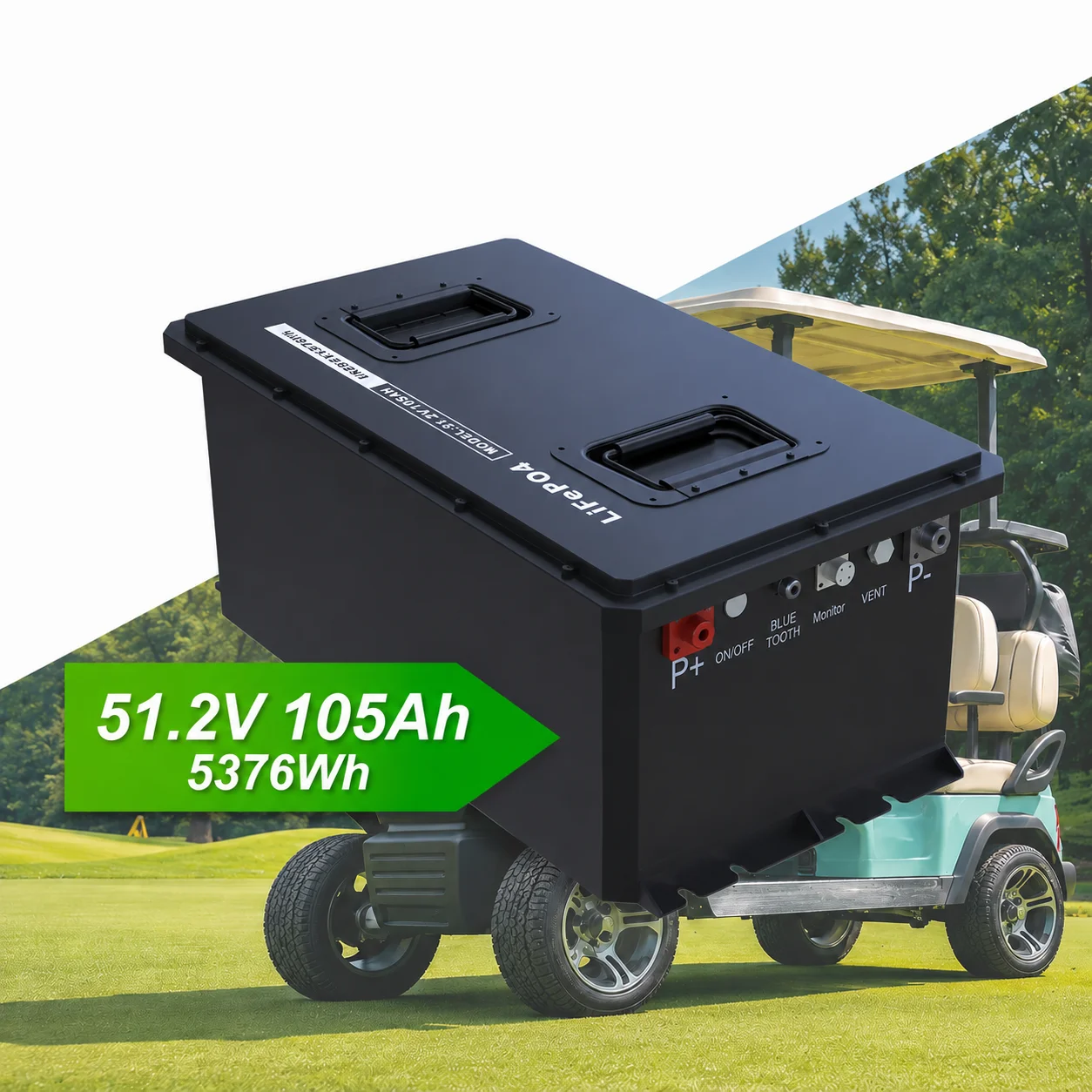 LiFePO4 baterie bez DPH pro EU, Polsko a USA, 51,2 V, 100 Ah, 200 Ah, 300 Ah – skladem, lithiové baterie pro energetické účely pro rekreační vozidla (RV), golfové vozíky, lodě a automobily