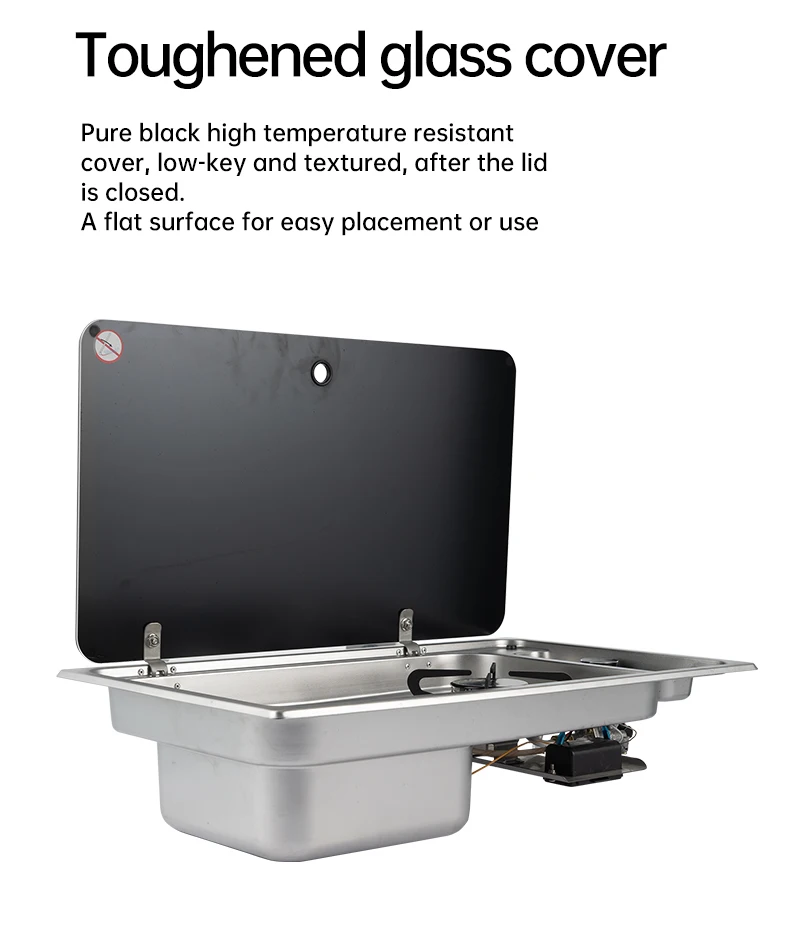 Stainless Steel One Burner Gas Stove And Sink For Rv Caravan Motorhome