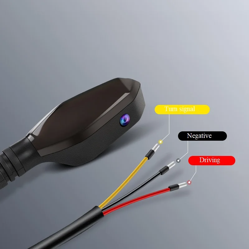 Universal Motorcycle RGB Turn Signal Amber Blink Projector Indicator Lamp Motorbike Scooter Flasher Cornering Signal Tail Light