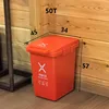 50-liter red bucket with red lid