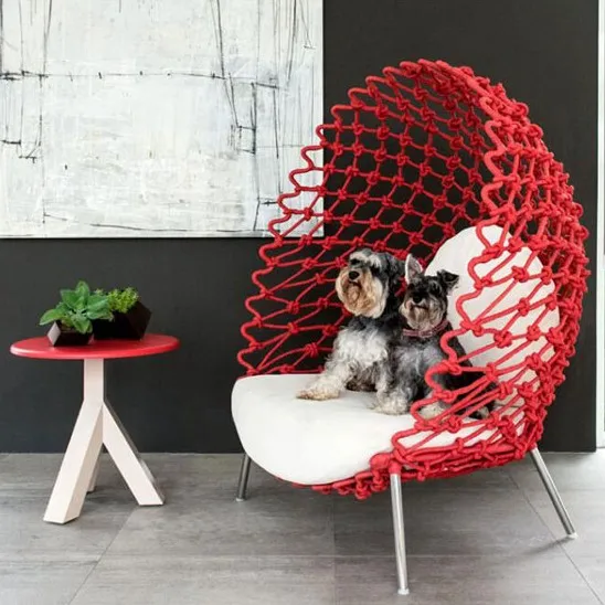 Funny Luxury Leisure Patio Garden Tree Ceiling Porch Red Rope Cord