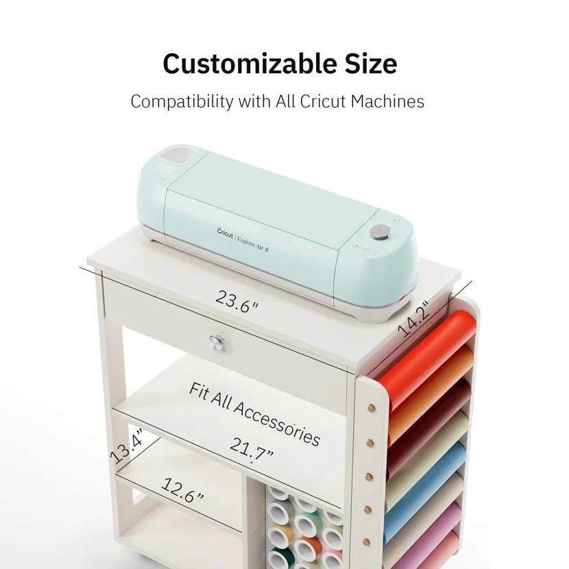 Oem Organization Rolling Storage Cart Compatible Heat Presses
