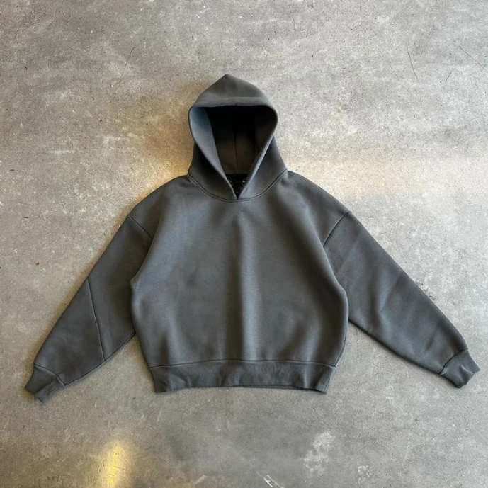 Wholesale Custom Plus Size 65% Cotton 35% Polyester Hoody Essentials Cropped Neoprene Men's Hoodie Sweatshirt factory