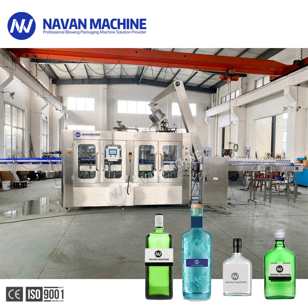 Automatic Wine Bottling Machine Glass Bottle Rinsing Filling Capping 3-In-1 Machine