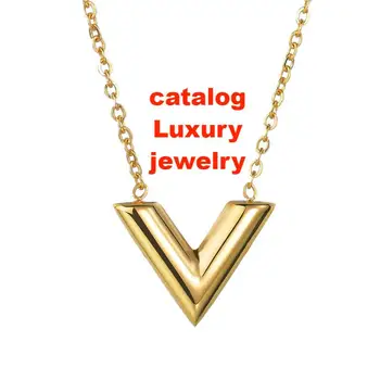 wholesale Luxury Designer Gold Plated Cross Heart Famous Brand Jewelry Stainless Steel Fine Fashion Necklace Jewelry For Women