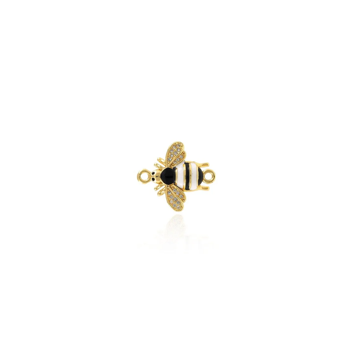 Custom Animal Connector Charms DIY Wholesale 18K Gold Religious Micro Pave CZ Plant Permanent Connector for Bracelet Necklace