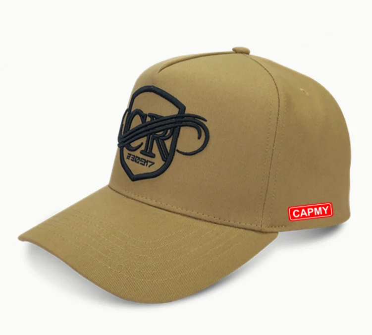 Manufacturer Customized Oem Adjustable Cotton A Frame Cap Embroidered