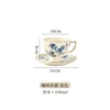 whiteLarge mouth orchid cup and saucer