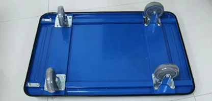 High load blue heavy duty folding steel platform trolley 200kg supplier