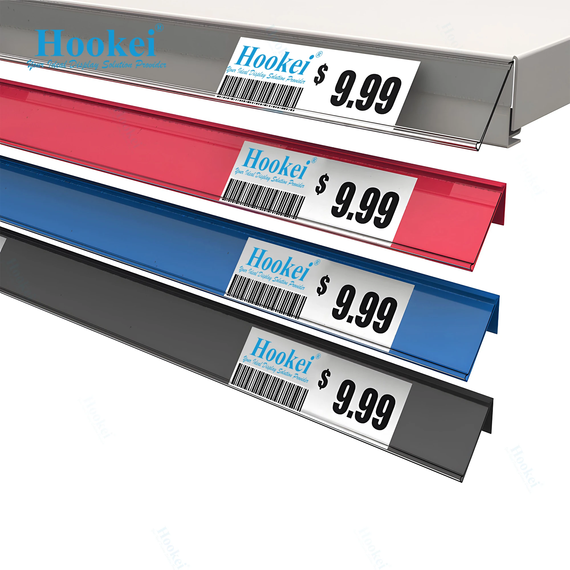 Custom Pvc Colorful Data Strip Label Holder Shelf Price Strip for Gondola