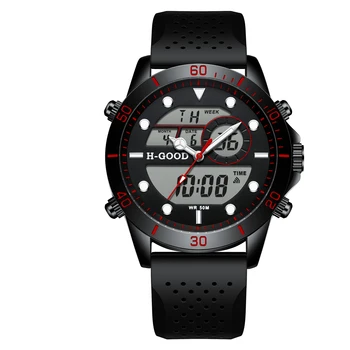 H-GOOD TK-0003 Classic Date Day Complicated Mechanical Watch Chronograph Luminous Waterproof Fashion Silicone Wrist Watches