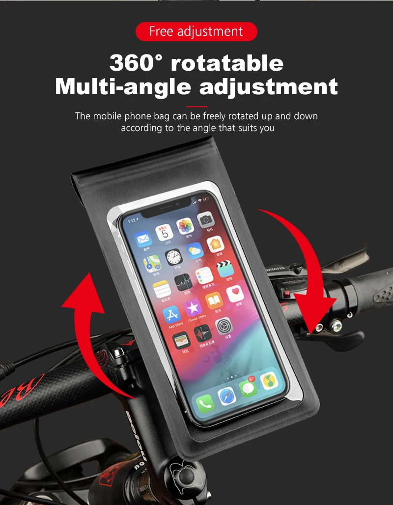 diseño de perno de montaje Teléfono Bicicleta Soporte para teléfono de Bicicleta babacom 360 ° giratorio resistente