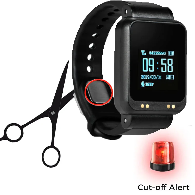 GPS Bracelet Wrist Ankle tracker for Prisoner Tamper Proof Gps tracker with Personal Geofence Wearable Device