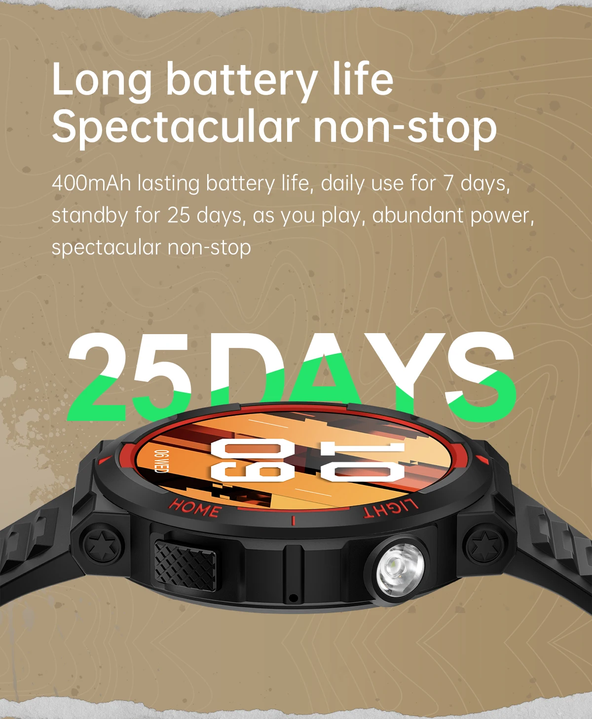 Chinese factory supplier supply  2025 Kt75 Smart Watch With Flashlight 1.53