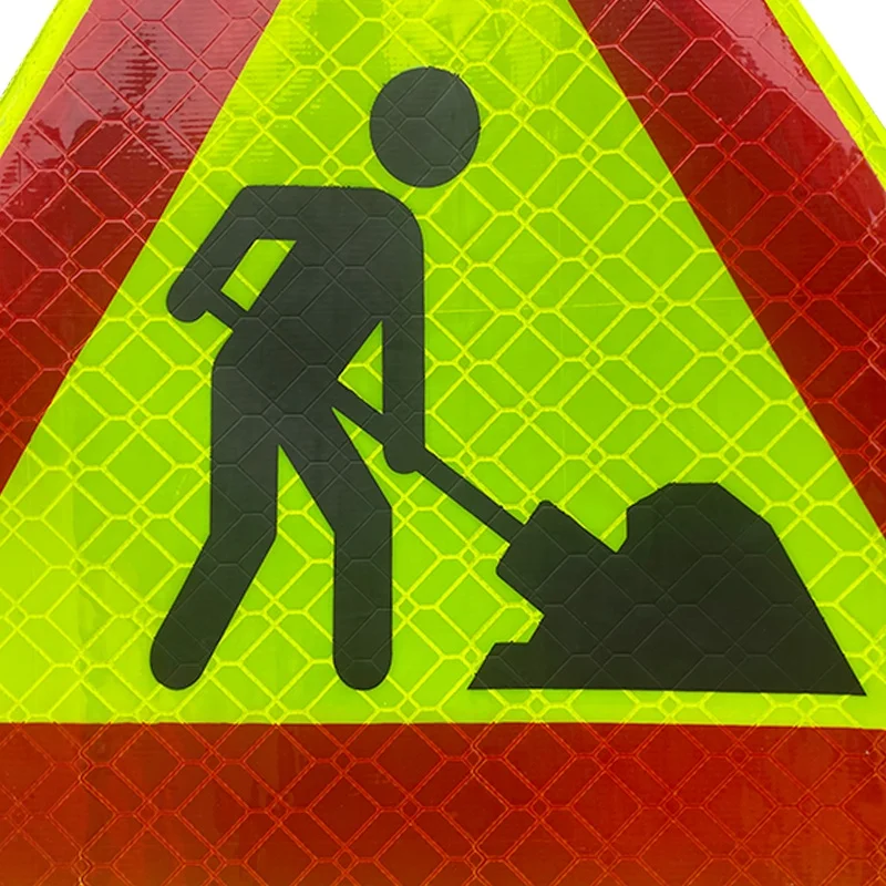 Reflective Tripod Triangle Road Warning Sign