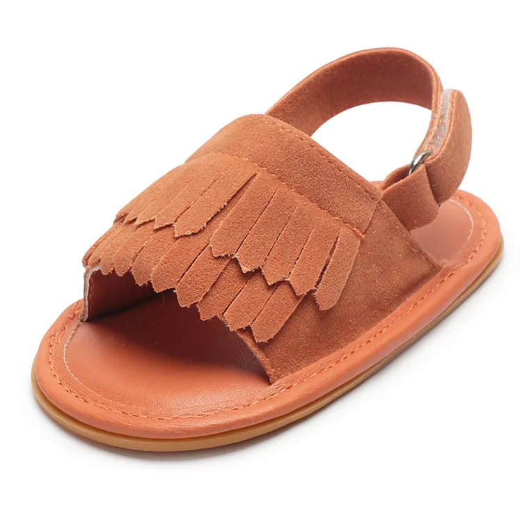 Сандалии для маленьких девочек, летняя детская обувь, повседневная модная обувь для маленьких девочек, сандалии для девочек из искусственной кожи с бахромой