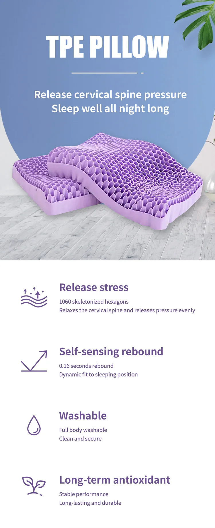 Customized Latex Pillow Mold Premium Molded Memory Foam Pillow Memory