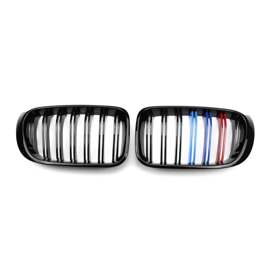 double bar abs front grille for bmw x3 2019 2021 models-4