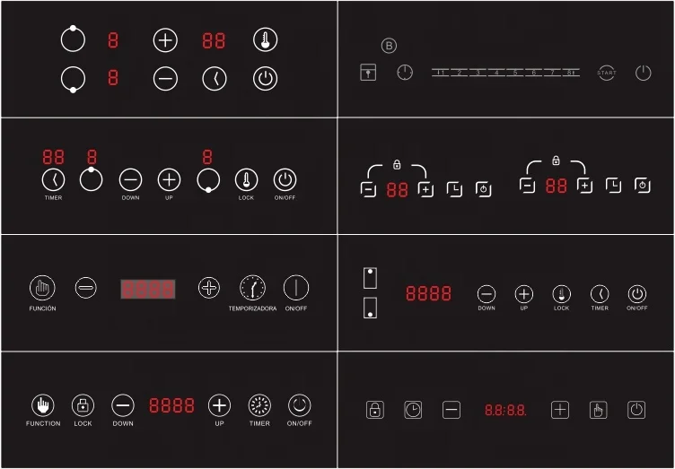 4 Hobs Ih Burner With Downdraft Extractor Hood Venting Hob Buy 4hob