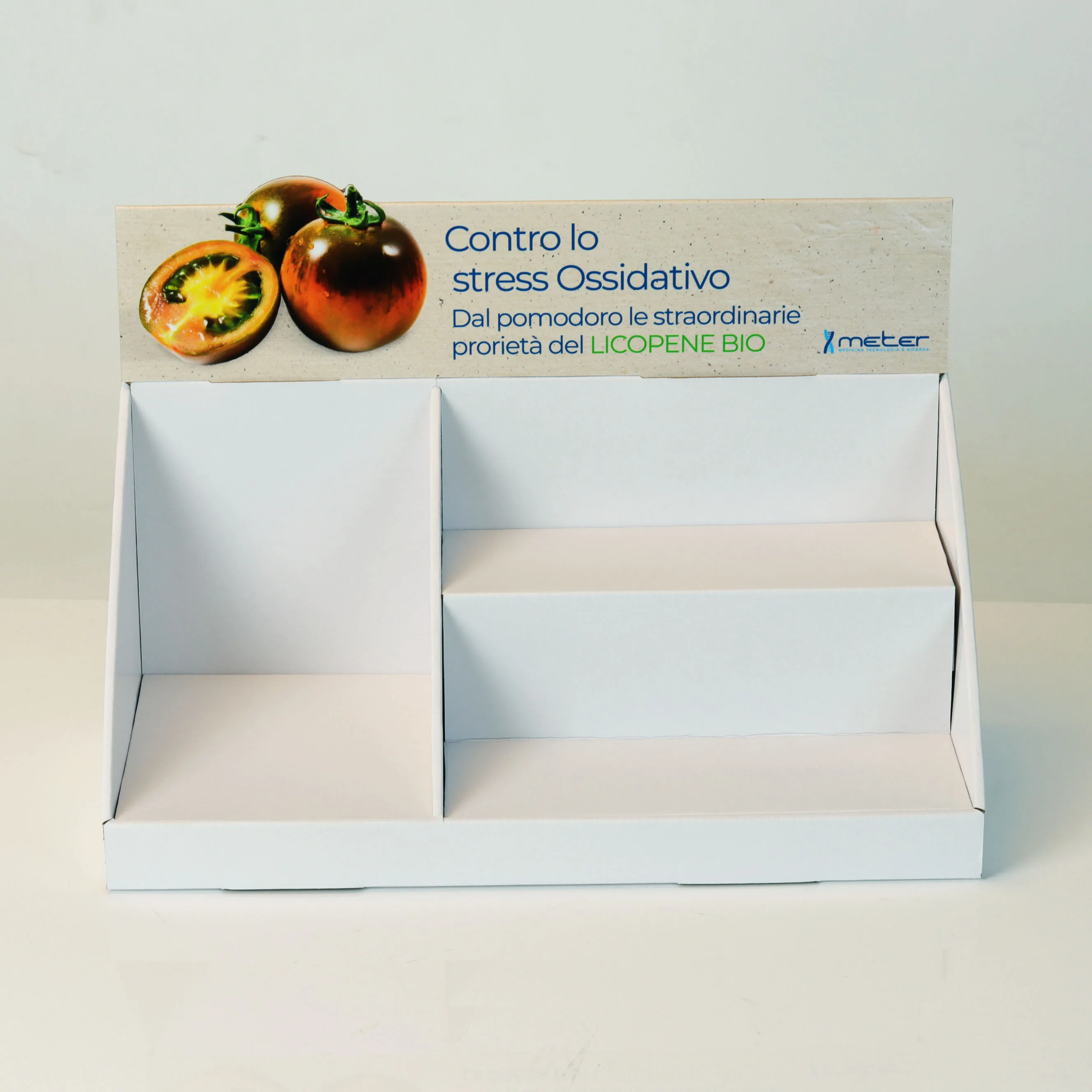 Custom Printed Corrugated Cardboard Countertop Exhibitor Displays Retail Folding Advertising for Store Show & Supermarket Use