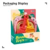 Set de playa de 3 piezas: cubo plegable rosa.