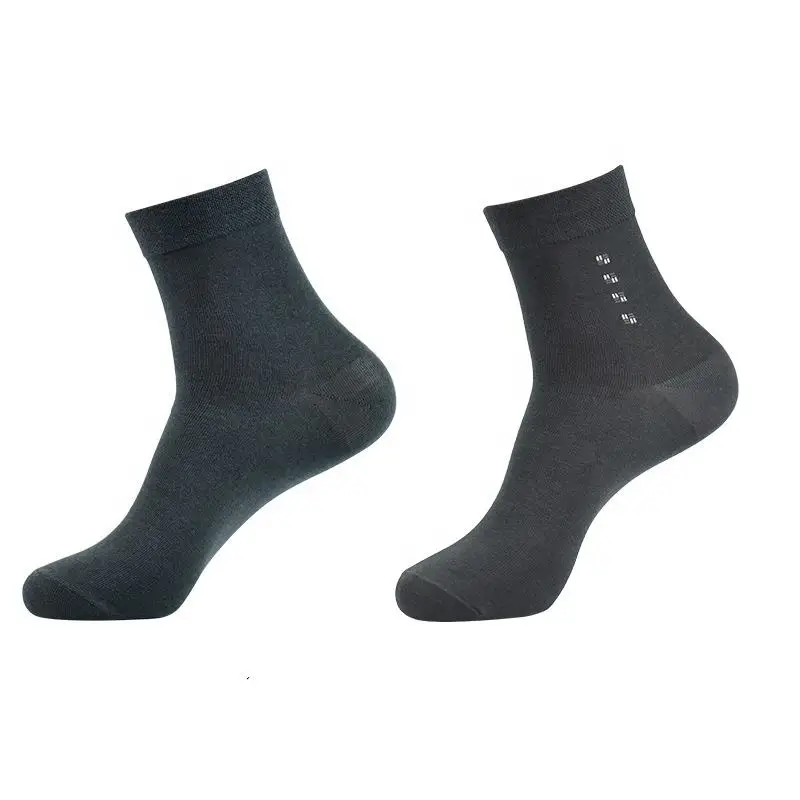 100 cotton dress socks for men Men's 100% Cotton Socks Black / 10.5-11