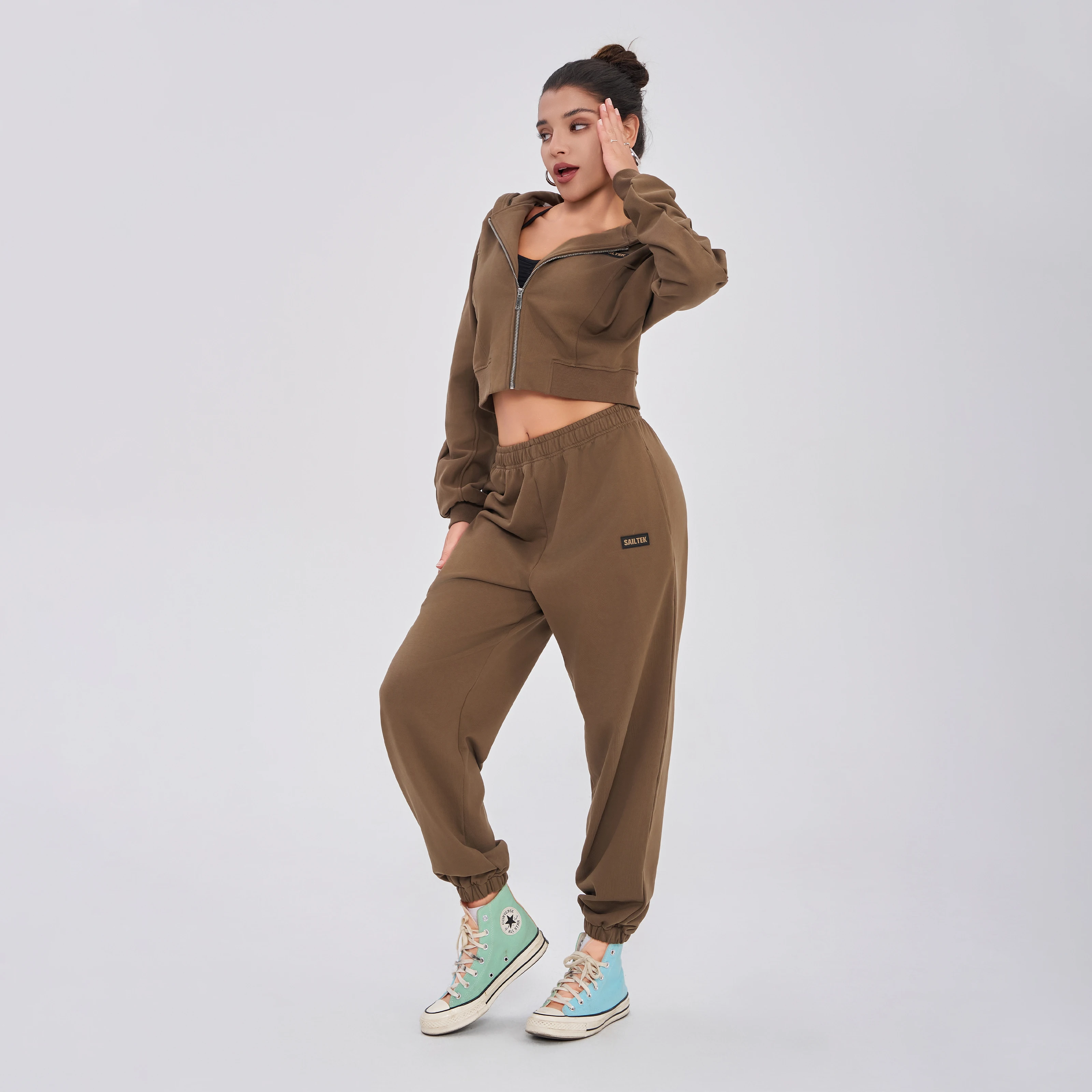 High Quality Sportswear Sweat Pants Oversized Fleece Cotton