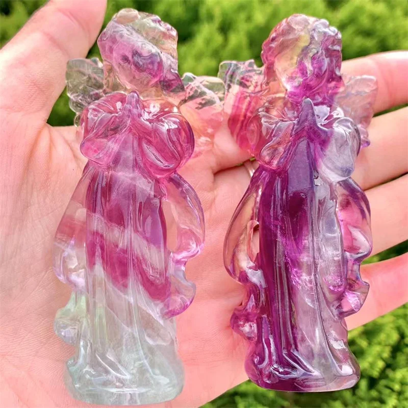 AtkitS 1 パック天然スイカ蛍石トーチキャンディクォーツ炎クリスタル