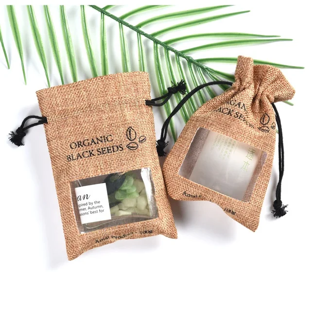 100% natural burlap bags jute shopping bags custom linen bags
