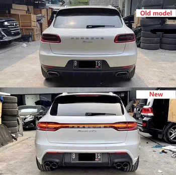 Suitable for Macan 2014-2017 upgrade to 2018 taillight through-taillight car trunk lid rear tailgate bumper headlight assembly