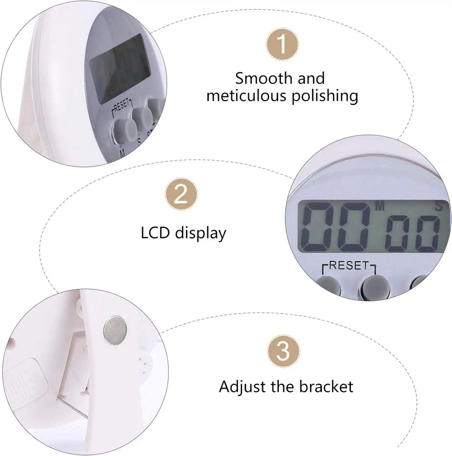 Digital Cooking Kitchen Timer Magnetic Belt Pocket Clip LCD Chef Restaurant Egg Counter Timer
