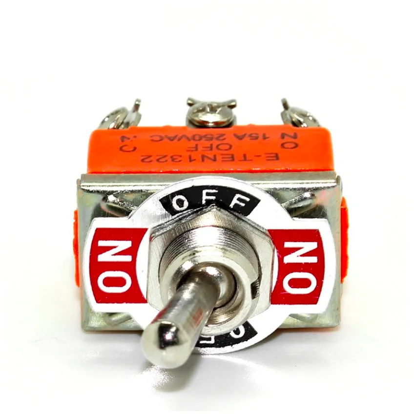 E-TEN 1322 Toggle Switch - 15A, 250VAC, 10000 Mechanical Life