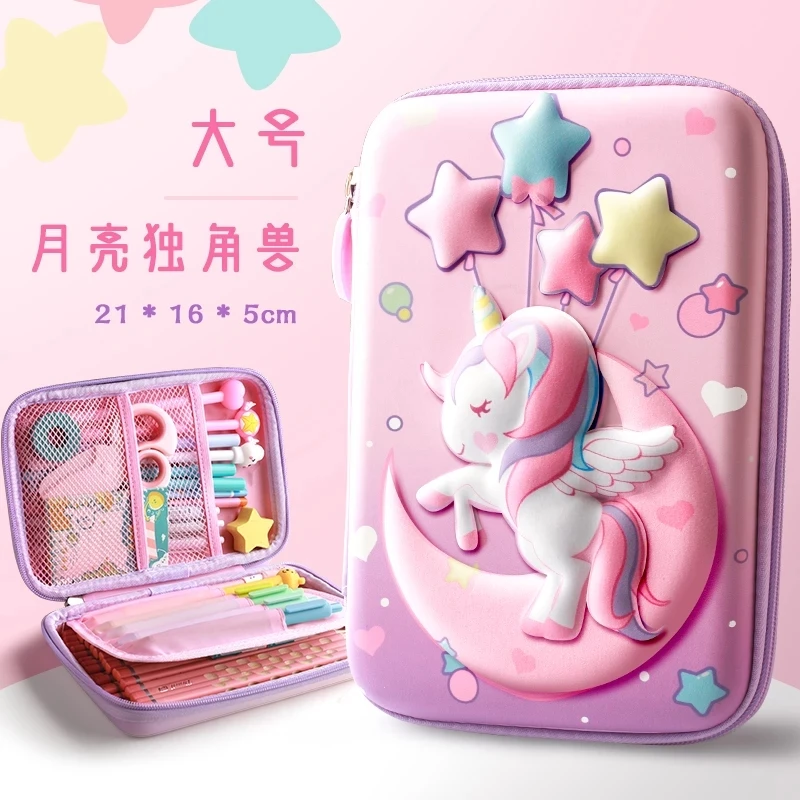 RJ Enterprise Canvas 3D Unicorn Pencil Case, Packaging Type: Box at Rs  220/piece in Surat