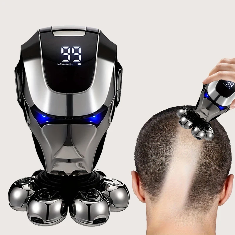 남성용 7중날 다기능 전기 면도기 방수 USB 전원 얼굴 및 몸통용 가정용 교체 가능