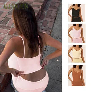 Pilates Fitness Shockproof V Neckline Fitness Running Wear Suit for Women Crop Top High Waist Leggings Two Piece Gym Sets