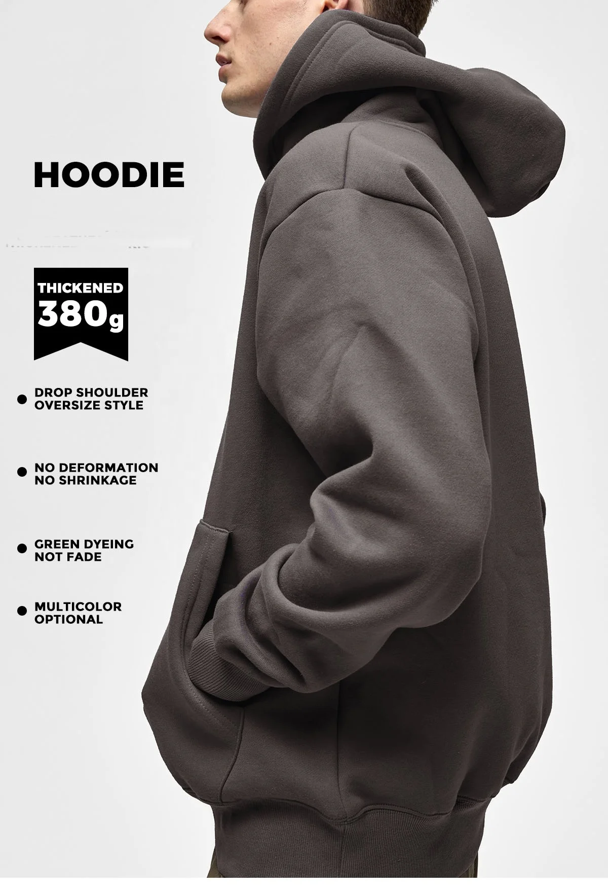 Sweat à Capuche Oversize Homme – Impression Los Angeles Style Street