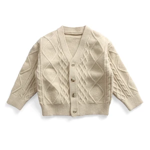 Factory Price Kids Clothes Unisex Boy Girl Knit Clothes Top Baby Vests & Waistcoats Children Sweater Coat Solid Cardigan Sweater