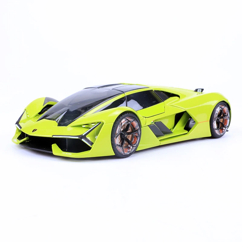 1:24 Lamborghini Terzo Millennio Black Alloy Car Model Simulation