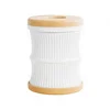 83 bouchons souples style bambou - blanc doré
