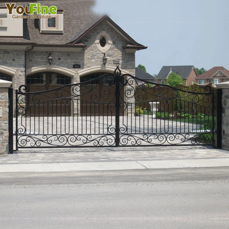 Decorative Wrought Iron Main Gate Designs for Sale