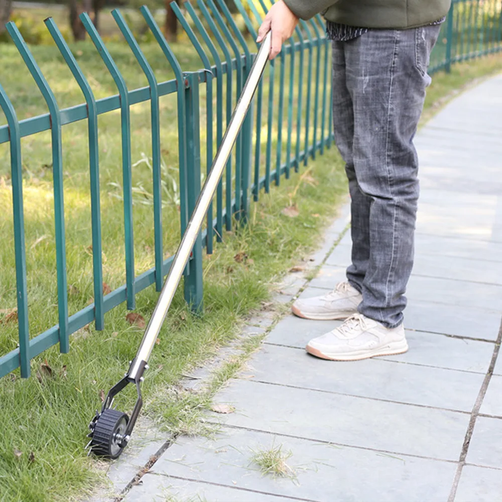 Manual Wheel Rotary Edger Sidewalk Garden Rolling Lawn Edger Manual