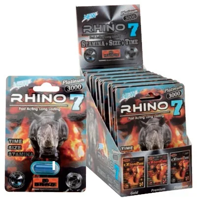Super Hard Power Male Sexual Enhancement Rhino Sex Pill Packaging Medicine Capsules with Plastic Blister Packaging