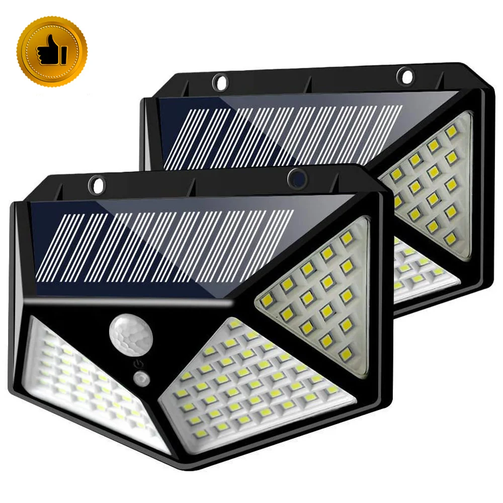 IP65 Waterproof home led solar light PIR motion sensor Outdoor lamp solar security wall light 100 led Solar Lights